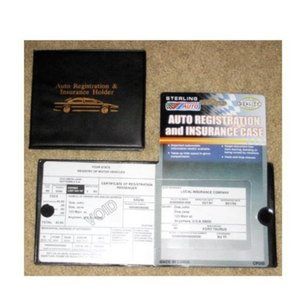 Auto Car Truck Registration Insurance Document Holder Black